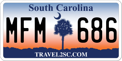 SC license plate MFM686