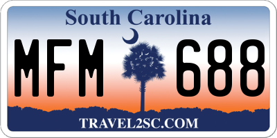 SC license plate MFM688