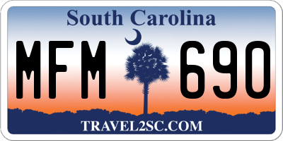 SC license plate MFM690