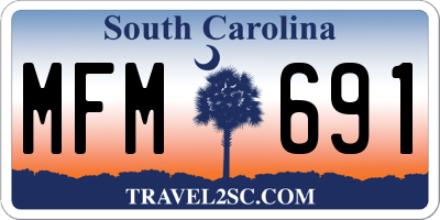 SC license plate MFM691