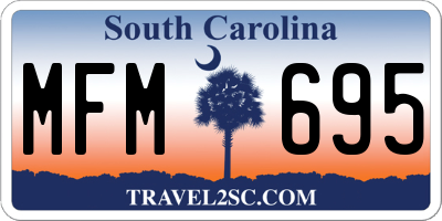 SC license plate MFM695