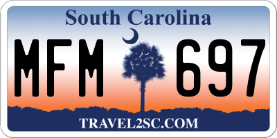 SC license plate MFM697