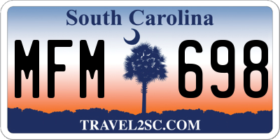 SC license plate MFM698