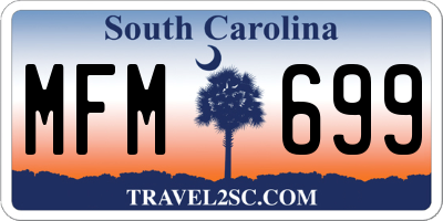 SC license plate MFM699