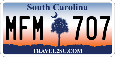 SC license plate MFM707