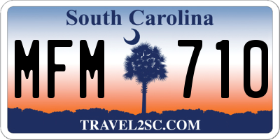 SC license plate MFM710