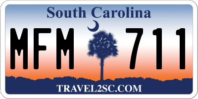 SC license plate MFM711
