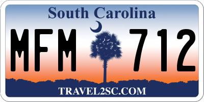 SC license plate MFM712