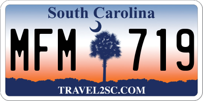 SC license plate MFM719