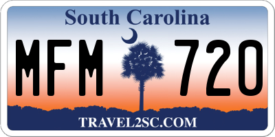 SC license plate MFM720