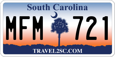 SC license plate MFM721
