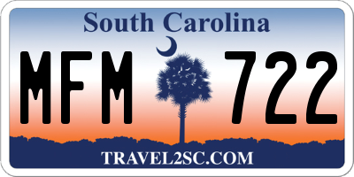 SC license plate MFM722