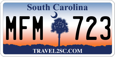 SC license plate MFM723