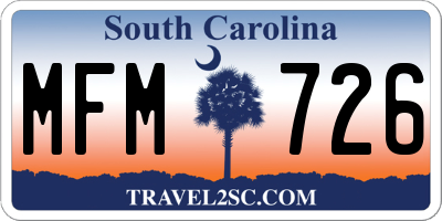 SC license plate MFM726