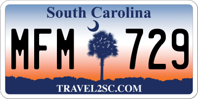 SC license plate MFM729