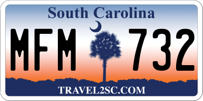 SC license plate MFM732