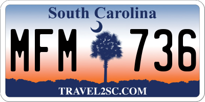 SC license plate MFM736