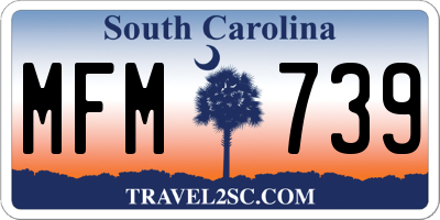 SC license plate MFM739