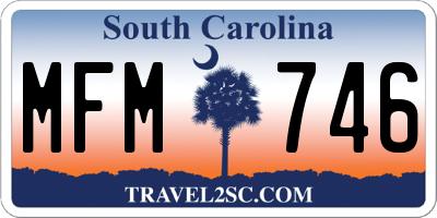 SC license plate MFM746
