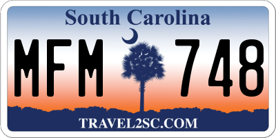 SC license plate MFM748