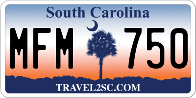 SC license plate MFM750