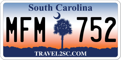 SC license plate MFM752