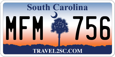 SC license plate MFM756