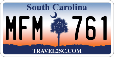SC license plate MFM761