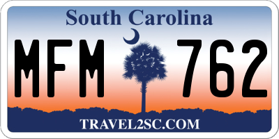 SC license plate MFM762