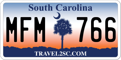 SC license plate MFM766