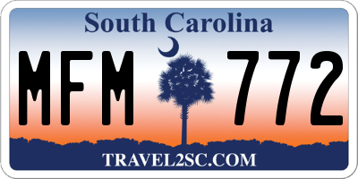 SC license plate MFM772