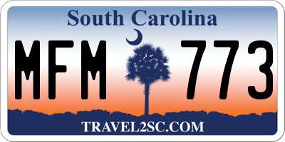 SC license plate MFM773