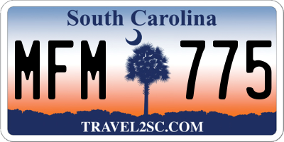 SC license plate MFM775
