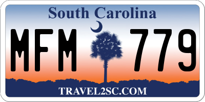 SC license plate MFM779