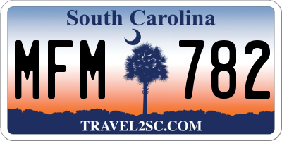 SC license plate MFM782