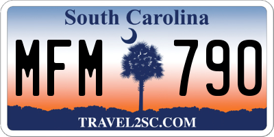 SC license plate MFM790