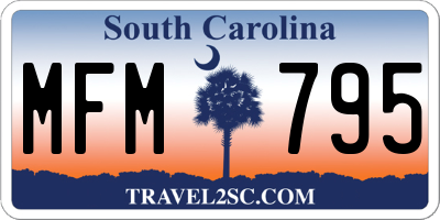 SC license plate MFM795