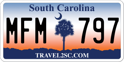 SC license plate MFM797