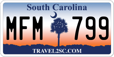 SC license plate MFM799