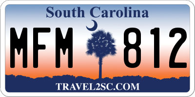 SC license plate MFM812
