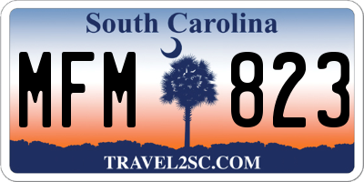 SC license plate MFM823