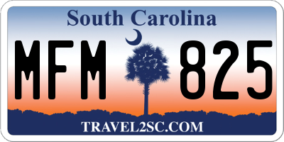 SC license plate MFM825