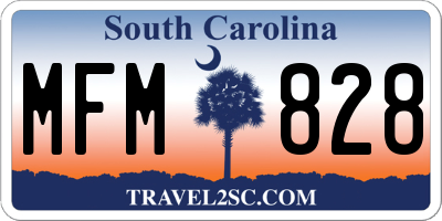 SC license plate MFM828
