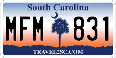 SC license plate MFM831