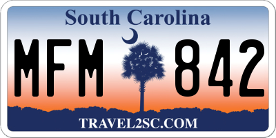 SC license plate MFM842
