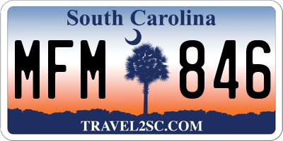 SC license plate MFM846