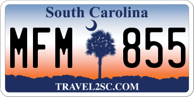 SC license plate MFM855