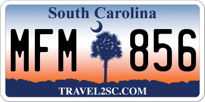 SC license plate MFM856
