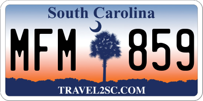 SC license plate MFM859