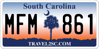 SC license plate MFM861